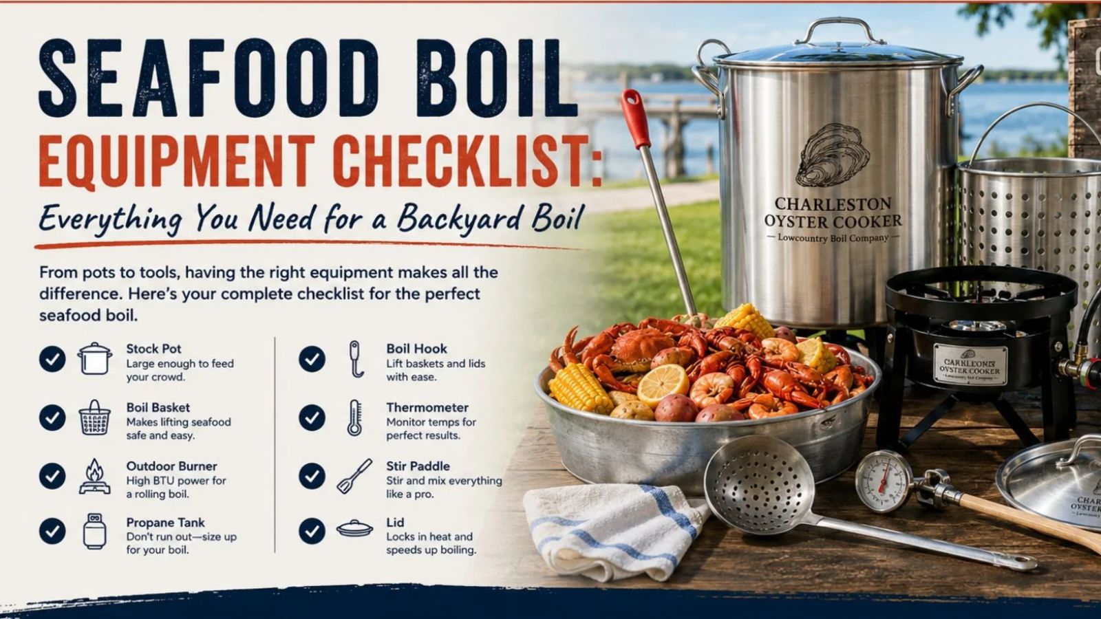Seafood Boil Equipment | Oyster Roast Supplies