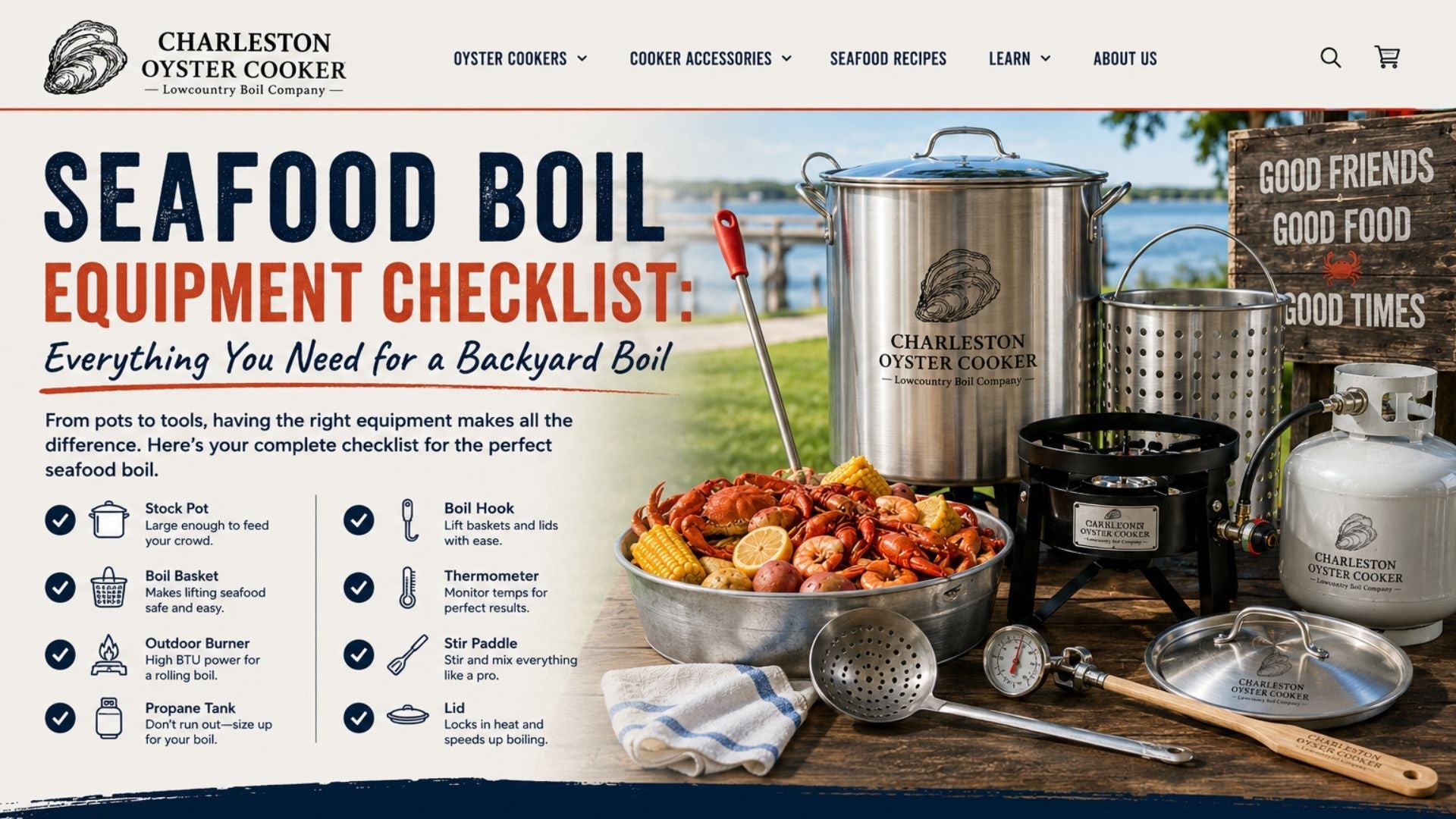 Seafood Boil Equipment | Oyster Roast Supplies